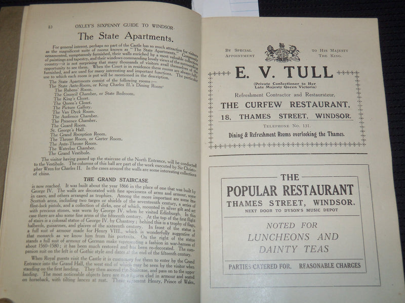 1920 OXLEY'S SIX PENNY GUIDE TO WINDSOR BOOK - ILLUSTRATED - J 9536