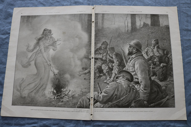 1915 DEC 25 LE MONDE ILLUSTRE MAGAZINE-LES PERPLEXITES DE L'HEURE-FRENCH-NP 8437