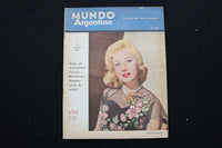 1955 MAY 4 MUNDO ARGENTINO MAGAZINE - VIRGINIA MAYO COVER - E 25128