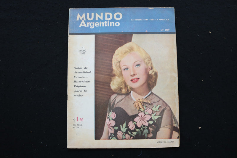 1955 MAY 4 MUNDO ARGENTINO MAGAZINE - VIRGINIA MAYO COVER - E 25128