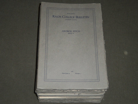 1918 KNOX COLLEGE BULLETIN SUPPLEMENT GEORGE FITCH LOT OF 30 NEW SERIES-KD 2099X