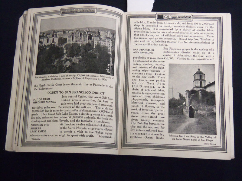 1915 CALIFORNIA AND THE EXPOSITIONS BOOK - UNION PACIFIC SYSTEM - J 8552