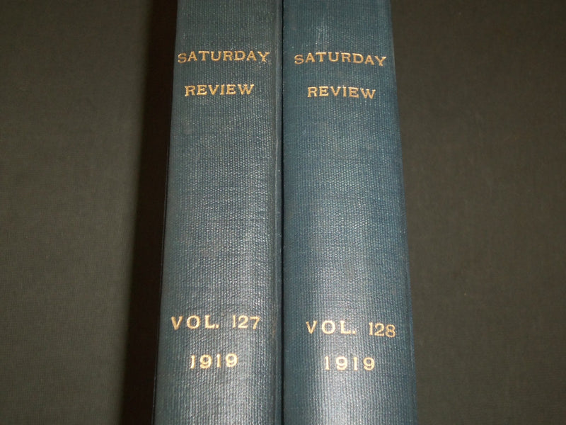 1919 SATURDAY REVIEW 2 BOUND VOLUMES - COMPLETE YR- PUBLISHED IN LONDON - R 1124