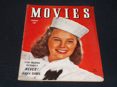 1946 JANUARY MOVIES MAGAZINE - JUNE ALLYSON FRONT COVER - E 14193