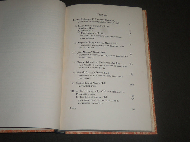 1956 NASSAU HALL BY HENRY LYTTLETON SAVAGE BOOK W/ SLIP CASE - KD 4143