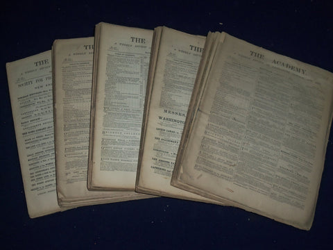1881 THE ACADEMY WEEKLY REVIEW OF LITERATURE LOT OF 51 ISSUES - LONDON - O 2380