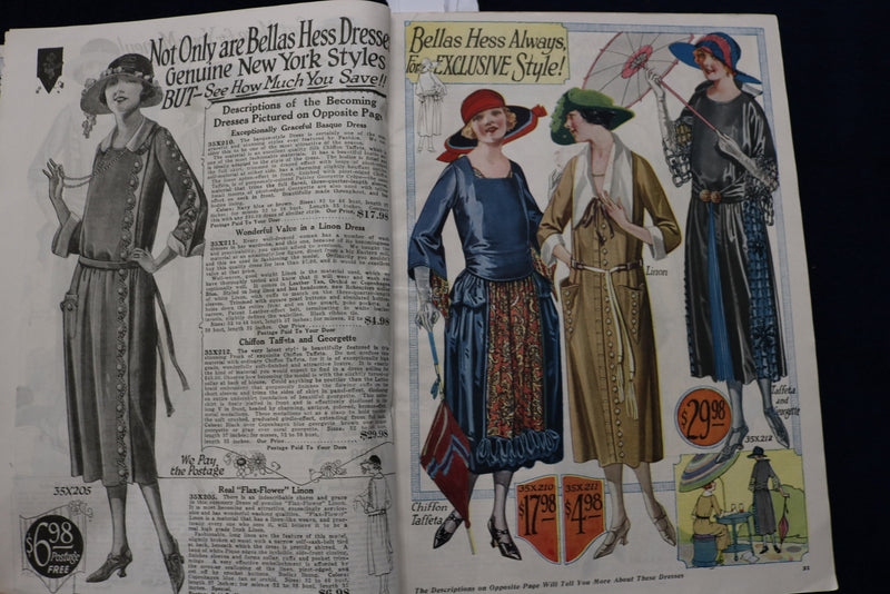 1922 SPRING & SUMMER STYLES BELLAS HESS & CO. CATALOG -CATALOGUE NO. 100 - K 768