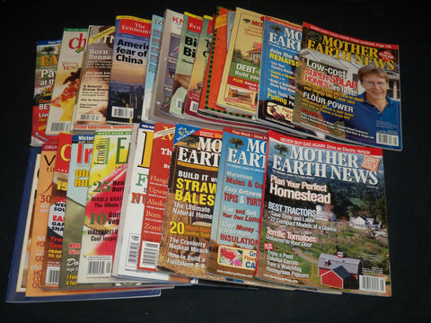 2000-2008 ASSORTED MAGAZINE LOT OF 28 - MOTHER EARTH - ECONOMIST - O 2930E