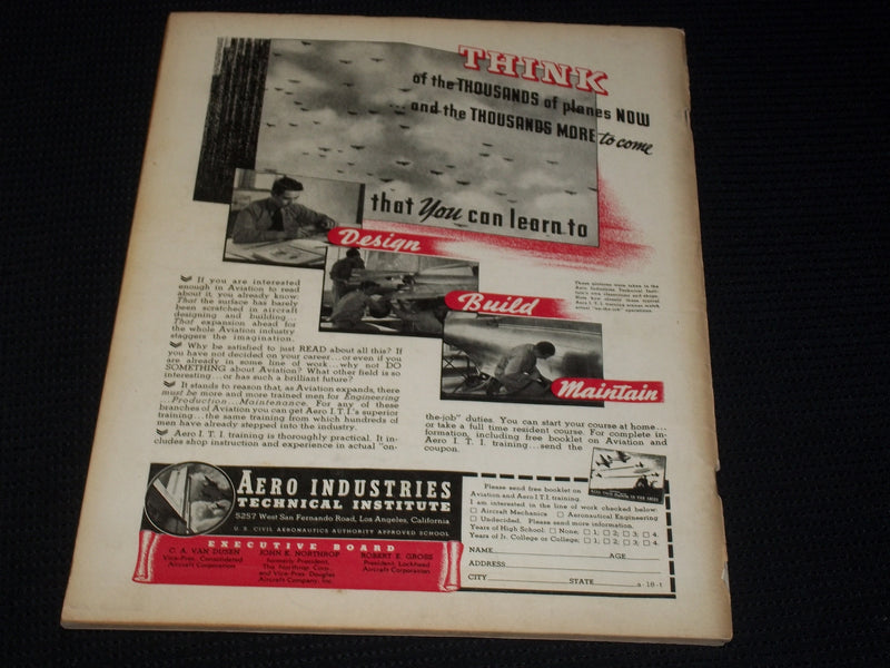 1939 JUNE AIR TRAILS MAGAZINE - AIRMAIL STAMPS COVER - E 7052