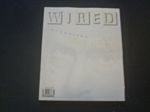 1996 JANUARY WIRED MAGAZINE - CHANNELING MCLUHAN COVER - B 5338W