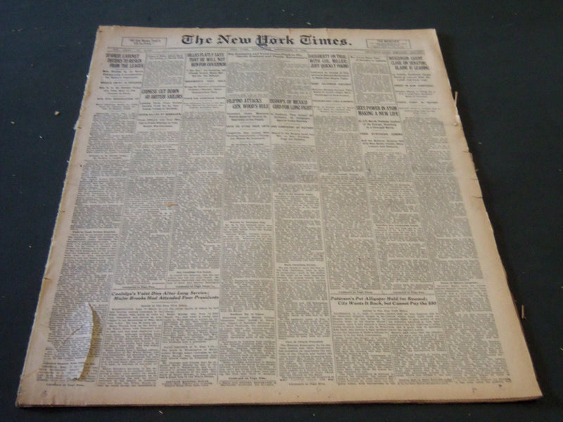 1926 SEPTEMBER 8 NEW YORK TIMES - FILIPINO ATTACKS GEN. WOOD'S RULE - NT 5563