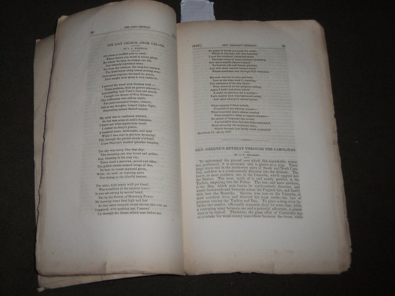 1847 JULY THE AMERICAN LITERARY MAGAZINE VOL 1 NO. 1 - WALTER RALEIGH - J 2787
