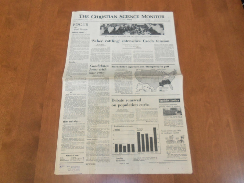 1968 AUG 1 THE CHRISTIAN SCIENCE MONITOR - ROCKEFELLER SQUEEZES HUMPHREY-NP 4670