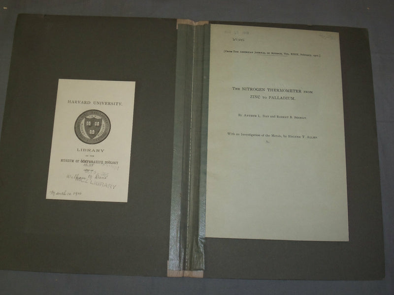 1910 THE NITROGEN THERMOMETER FROM ZINC TO PALLADIUM - J 4910