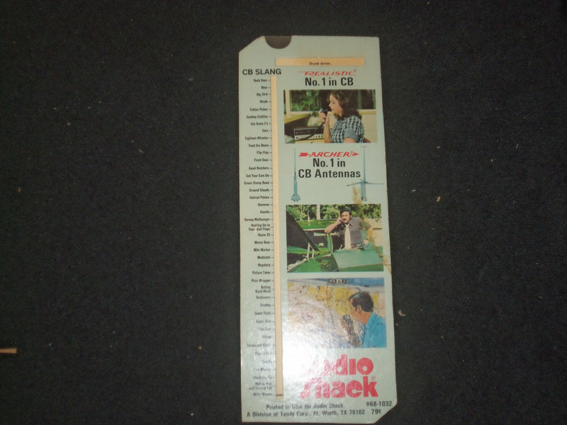 1970'S REALISTIC GUIDE TO CODES AND CB SLANG - J 6372