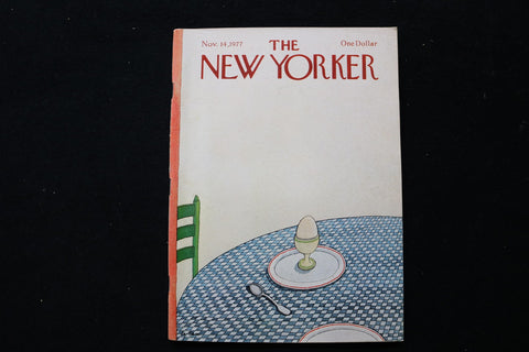 1977 NOVEMBER 14 NEW YORKER MAGAZINE - GREAT ILLUSTRATED COVER - NY 2937