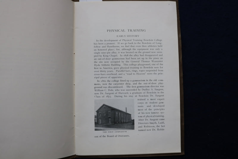 1912 APRIL BOWDOIN COLLEGE BULLETIN - PHYSICAL TRAINING SOFTCOVER BOOKLET- K 926