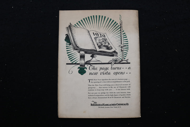 1928 DEC CHEMICAL MARKETS MAGAZINE - CALCO CHEMICAL COMPANY COVER - SP 4189Z