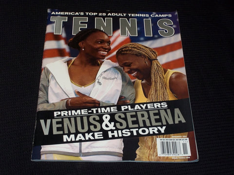 2001 NOVEMBER TENNIS MAGAZINE - VENUS & SERENA WILLIAMS FRONT COVER - E 2225