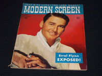 1943 NOVEMBER MODERN SCREEN MAGAZINE - ERROL FLYNN COVER - E 16831