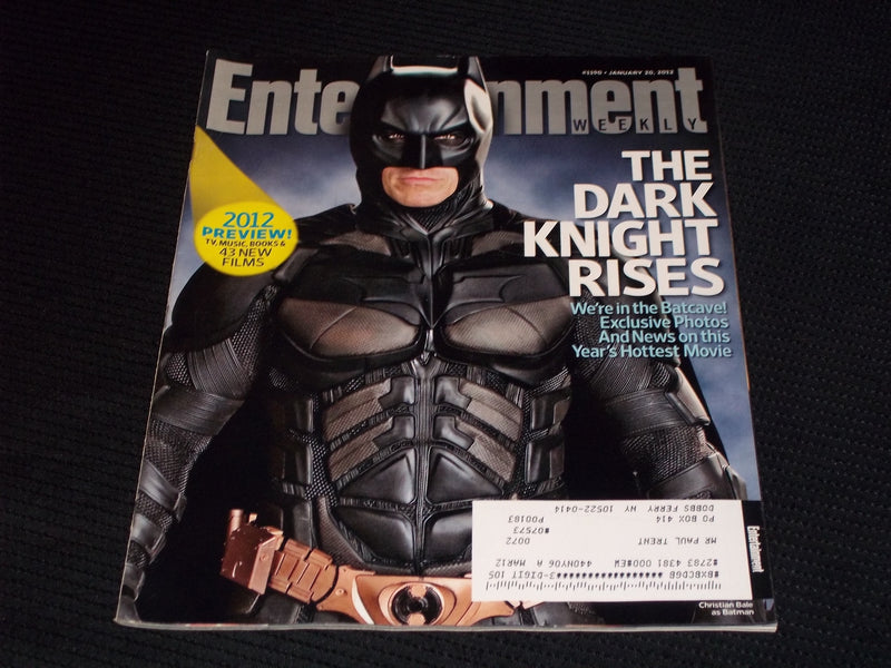 2012 JANUARY 20 ENTERTAINMENT WEEKLY MAGAZINE - THE DARK KNIGHT COVER - E 12326