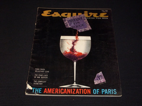 1958 JULY ESQUIRE MAGAZINE - AMERICANIZATION OF PARIS FRONT COVER - E 1024