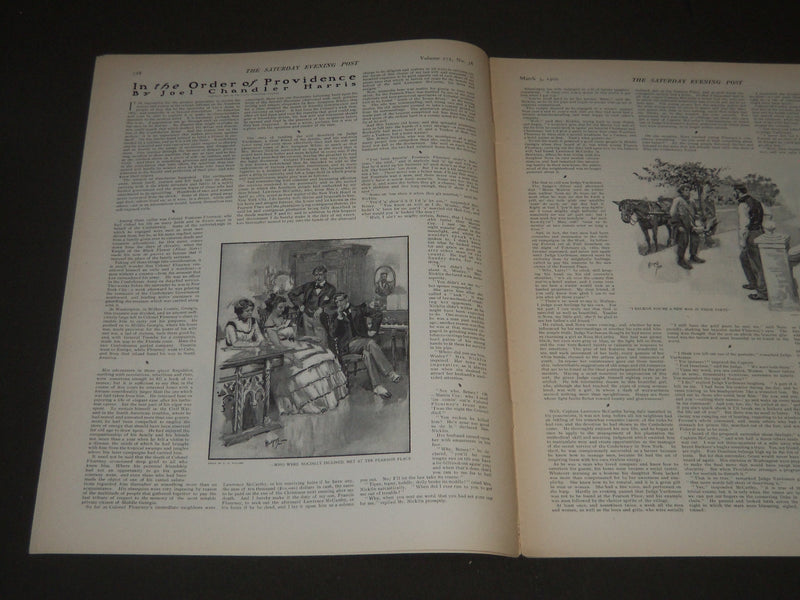 1900 MARCH 3 THE SATURDAY EVENING POST MAGAZINE - ILLUSTRATED COVER - SP 573