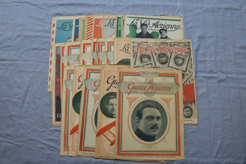 1919 LA GUERRE & LA VIE AERIENNE ILLUSTRE MAGAZINES- FRENCH - LOT OF 28 - O 3852
