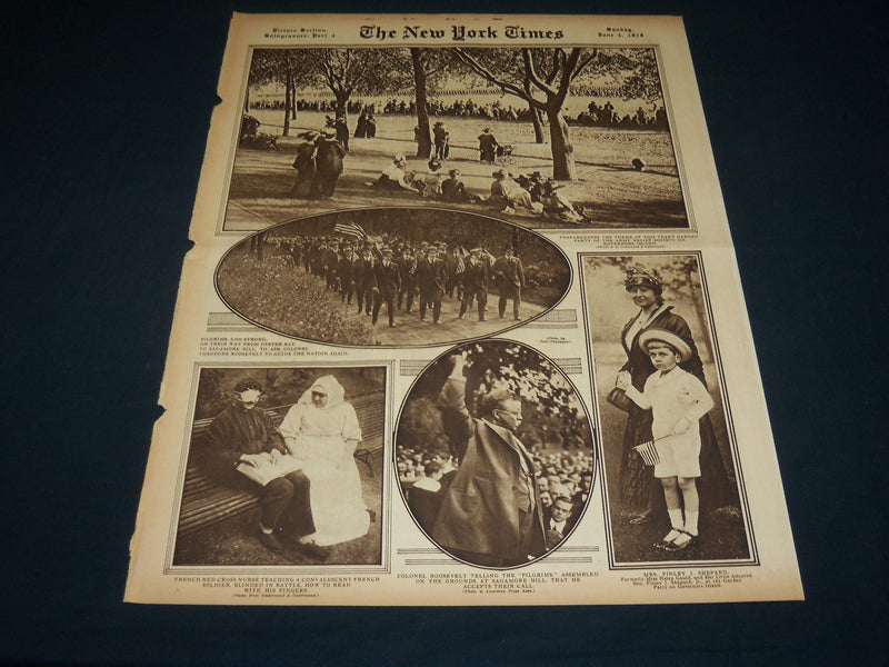 1916 JUNE 4 NEW YORK TIMES ROTO PICTURE SECTION - BELMONT PARK RACES - NT 8965