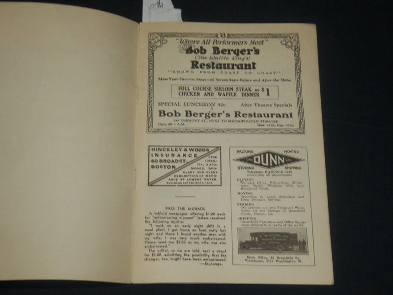 1931 NINA ROSA - SAM'S SHUBERT THEATRE PROGRAM - BETTY DAVIS - J 5665
