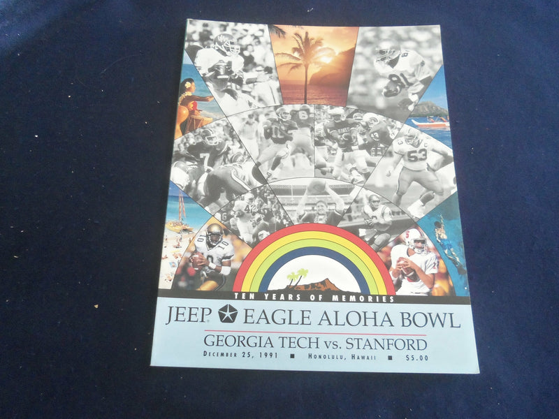 1991 DECEMBER 25 ALOHA BOWL PROGRAM -GEORGIA TECH VS. STANFORD UNIV - ST 5883Y
