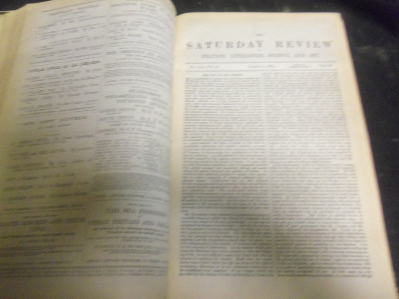 1883 SATURDAY REVIEW 2 BOUND VOLUMES - COMPLETE YR- PUBLISHED IN LONDON - R 1105
