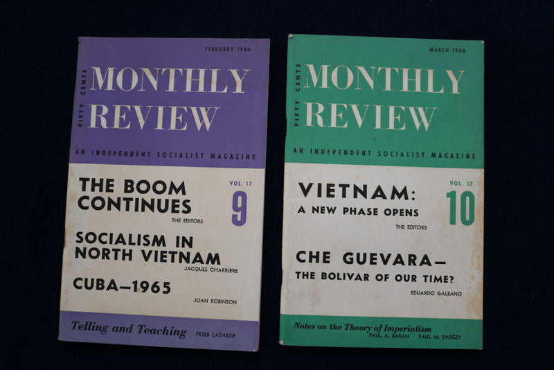 1959-1966 MONTHLY REVIEW, AN INDEPENDENT SOCIALIST MAGAZINE - LOT OF 10 - O 3609