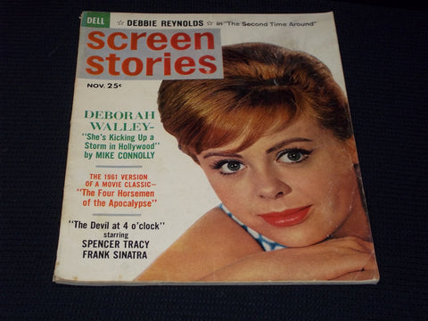 1961 NOVEMBER SCREEN STORIES MAGAZINE - DEBORAH WALLEY FRONT COVER - E 14456