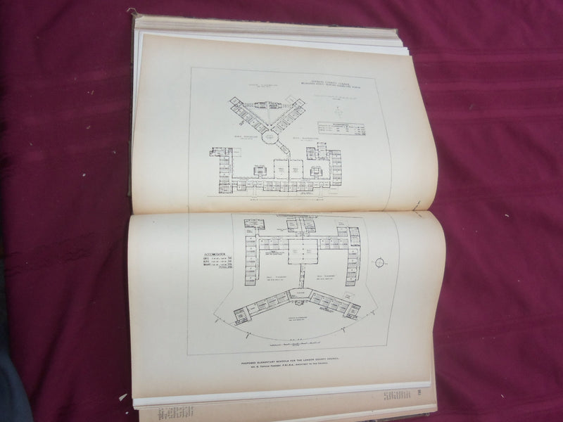 1920 JAN-DEC THE BUILDER U. K. MAGAZINE BOUND VOLUMES - 2 VOLS - FOLD OUTS- C 30