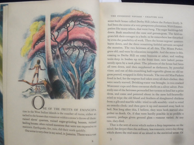 1944 THE INNOCENT VOYAGE HARDCOVER BOOK - RICHARD HUGHES - LYND WARD - KD 8840