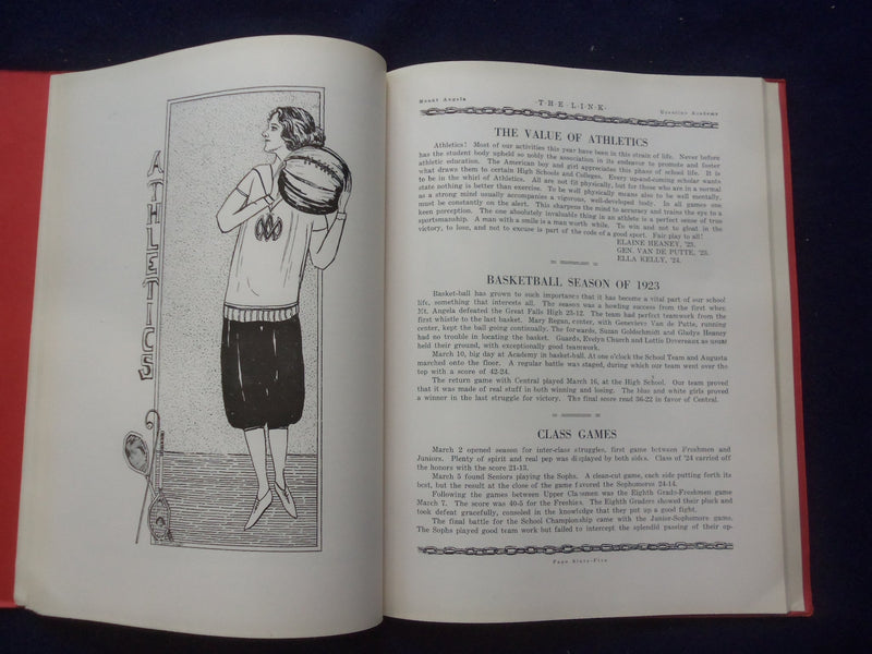 1923 THE LINK URSULINE ACADEMY YEARBOOK - GREAT FALLS, MONTANA - YB 3133