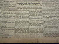 1939 APRIL 13 NEW YORK TIMES - TROTSKY AND RIVERA SPLIT - NT 3066
