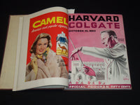 1953-1954 HARVARD A. A. NEWS BOUND VOLUME - 8 FOOTBALL PROGRAMS - KD 6359A