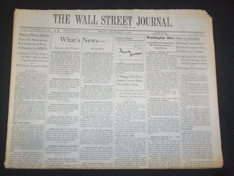 1996 DECEMBER 6 THE WALL STREET JOURNAL - MEDICATIONS FOR CHOLESTEROL - WJ 273