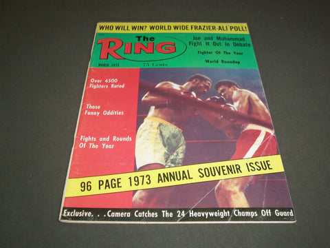 1973 MARCH THE RING MAGAZINE - MUHAMMAD ALI AND JOE FRAZIER - SP 5314