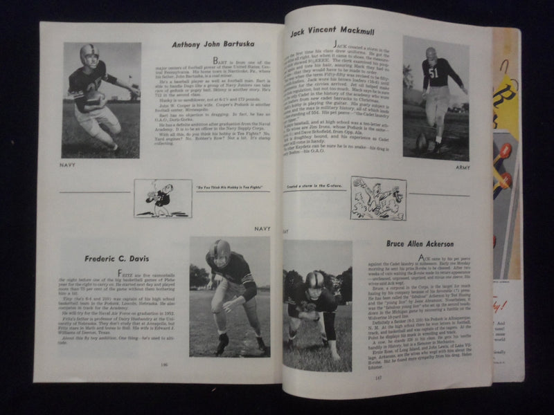 1949 NOVEMBER 26 ARMY-NAVY FOOTBALL PROGRAM - GREAT PHOTOS & ADS - K 120