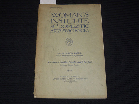 1923 WOMAN'S INSTITUTE OF DOMESTIC ARTS & SCIENCES - TAILORED SUITS - K 2125