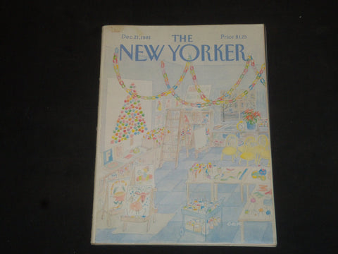 1981 DECEMBER 21 THE NEW YORKER MAGAZINE - ILLUSTRATED COVER - NY 2192
