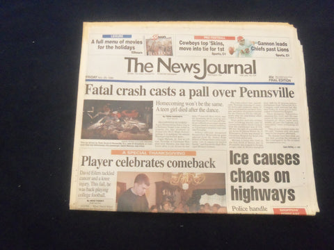 1996 NOV 29 THE NEWS JOURNAL NEWSPAPER - FATAL CRASH -WILMINGTON, DE - NP 6102