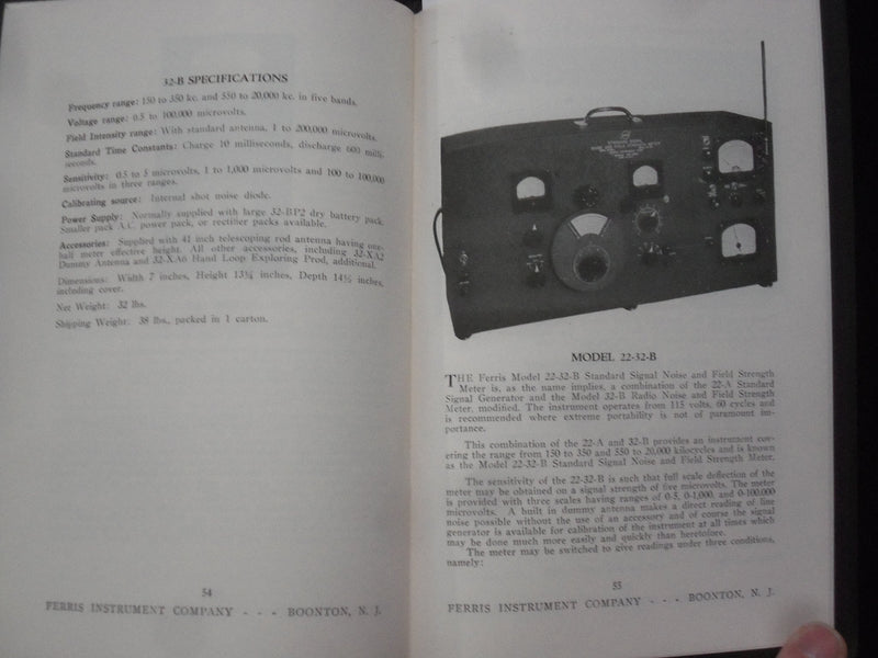 1920'S FERRIS INSTRUMENT CO. CATALOG NO. 49 SOFTCOVER BOOK - J 9830
