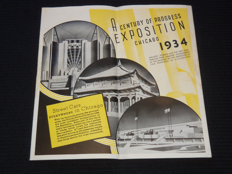 1934 CHICAGO SURFACE LINES - CENTURY OF PROGRESS - J 7360