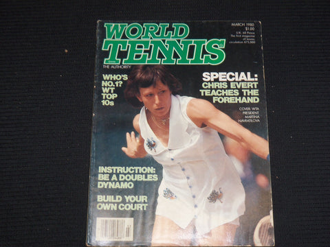 1980 MARCH WORLD TENNIS MAGAZINE - MARTINA NAVRATILOVA COVER - ST 1003X