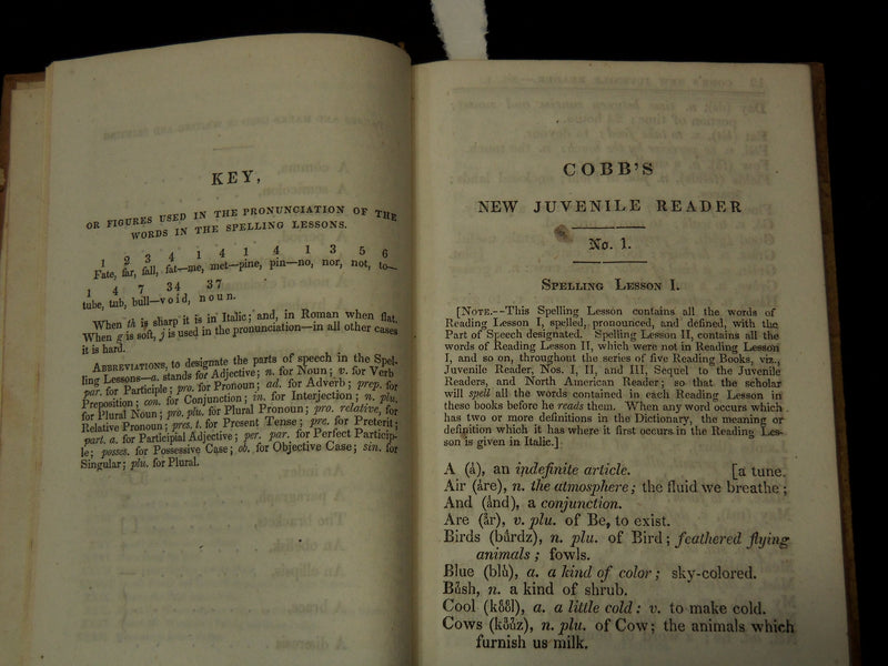 1847 COBB'S NEW JUVENILE READER VOLUME 1 & 2 - LYMAN COBB - K 2595