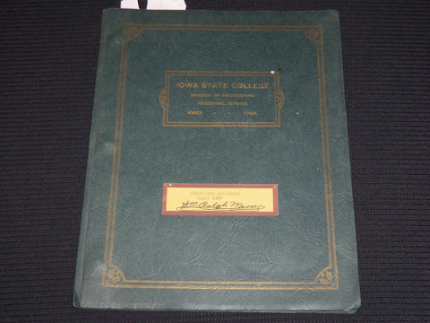 1939 IOWA STATE COLLEGE ENGINEERING PERSONNEL SERVICE - SIGNATURES - J 9999D